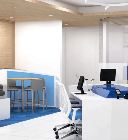Clean financial office