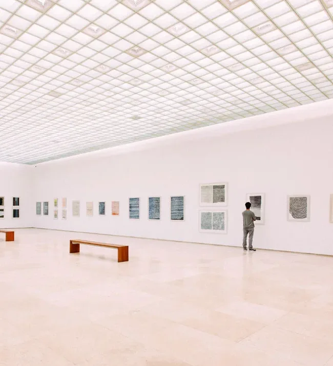 Bright gallery space